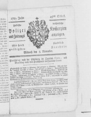 45tes Stück., Ausgabe vom 8. November 1780