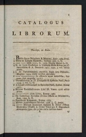 1-11, Theologi, in Folio - Miscellanaei, in Folio