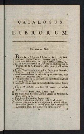 1-11, Theologi, in Folio - Miscellanaei, in Folio