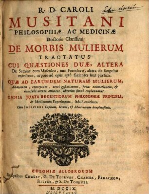 De morbis mulierum Tractatus