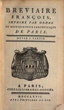 Breviaire François. [4],1, Hyver I. Partie