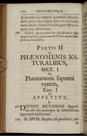 Sect. I de Phænomenis supremi ventris