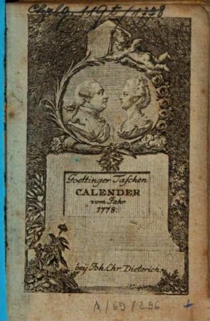 Göttinger Taschen Calender Für das Jahr ..., 1778