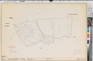 Stockum (Unna), Siddinghausen (Unna), Zusammenlegung Stockum-Siddinghausen, Bl. 9 Zuteilungskarte Ostbüren Flur 6