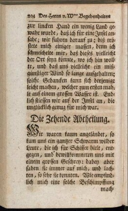 Die Zehende Abtheilung.