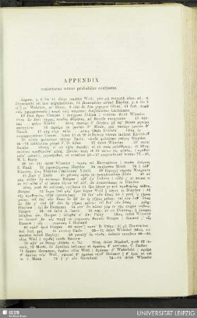 Appendix coniecturas minus probabiles continens