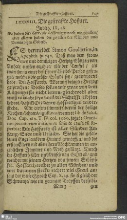 LXXXVIII. Die gestraffte Hoffart