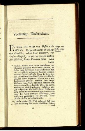 Vorläufige Nachrichten.