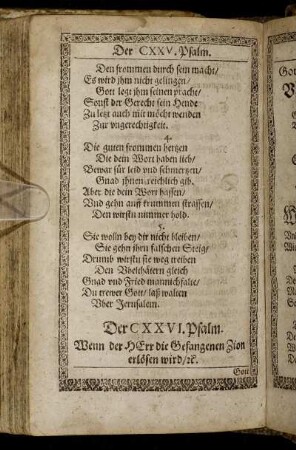 Der CXXVI. Psalm. - Der CXXX. Psalm.