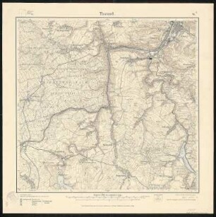 Meßtischblatt 81 : Tharandt, 1921 : Tharandt. - Aufgen. 1909, hrsg. 1912, einz. Nachtr. 1921. - 1:25000. - Leipzig, 1921. - 1 Kt.