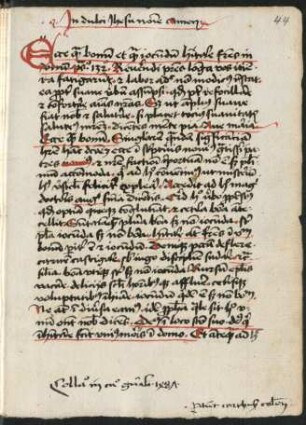 Faszikel I.IX Collatio in capitulo generali 1487 de modis uniformitatis in religiosa vita
