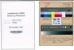 Entnazifizierung Karl Schneider, geb. 04.05.1903 (Kaufm.Angestellter)
