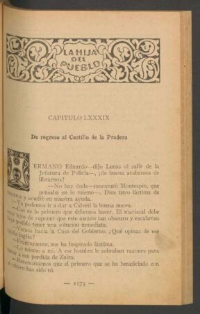 Capítulo LXXXIX - De regreso al Castillo de la Pradera