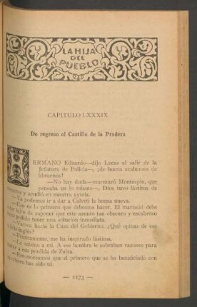 Capítulo LXXXIX - De regreso al Castillo de la Pradera
