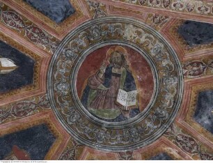 Segnender Christus, Madonna und der vier Kirchenväter, Segnender Christus