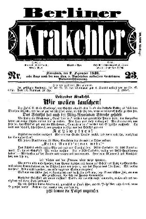 No 23.: No 23, 02.September 1848