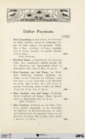 Delfter Fayencen (Nr. 1-239)