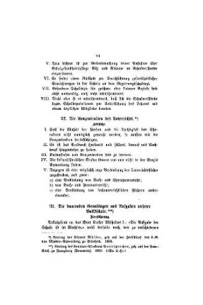 Die Konzentration des Unterrichts : Leitsätze