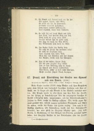 67. Prozeß und Einrichtung der Grafen von Egmont und von Hoorn.