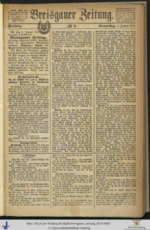Nr. 1-26 (Januar 1874)