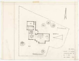 Wohnhaus F. Haas, Karlsruhe Vorentwurf 2: Grundriss Erdgeschoss 1:100