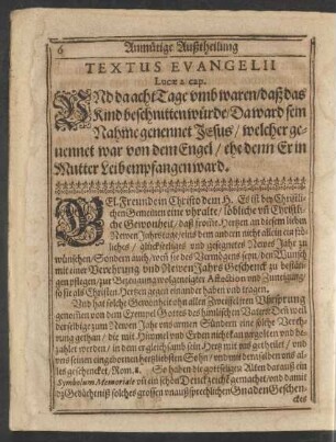 Textus Evangelii Lucae 2. Cap.