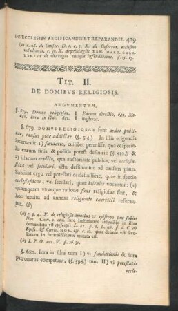 Tit. II. De Domibus Religiosis