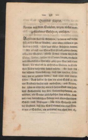 Sechstes Kapitel. Ruyter will dem Seeleben, wegen vieler ausgestandener Gefahren, entsagen.