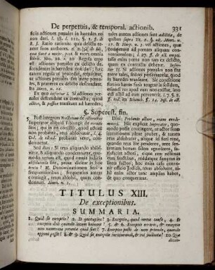 Titulus XIII. De exceptionibus