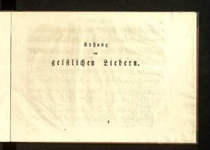 Anhang von geistlichen Liedern.