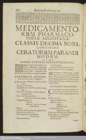 Classis Decima Nona, Continens Ceratorum Parandi Modum, Nec-Non Iisdem Annexas Animadversiones