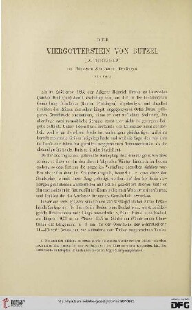 2.Ser. 18.1897: Der Viergötterstein von Butzel (Lothringen)