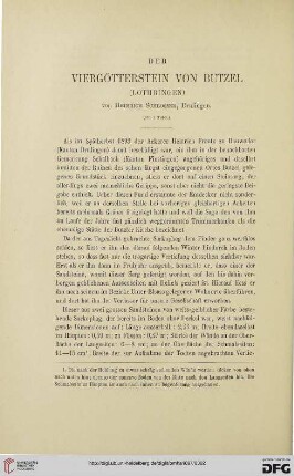 2.Ser. 18.1897: Der Viergötterstein von Butzel (Lothringen)