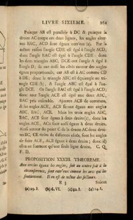 261-269, Proposition XXXIII.-C. Theoreme.