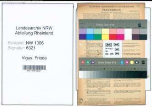 Entnazifizierung Frieda Vigus , geb. 08.06.1898 (Gastwirtin)