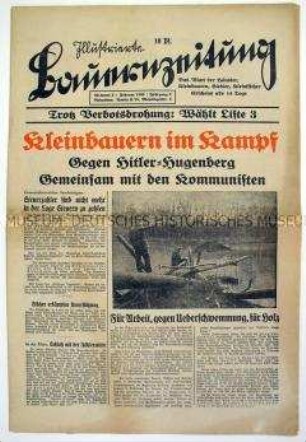 Kommunistisches Wochenblatt für die Landbevölkerung "Illustrierte Bauernzeitung"