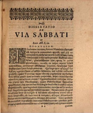 [...] Sive De Via Sabbati Dissertatio : ad Illustrandum Locum Act. I,12.