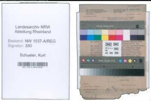 Entnazifizierung Kurt Schueler , geb. 03.01.1897 (Handlungsbevollm.)