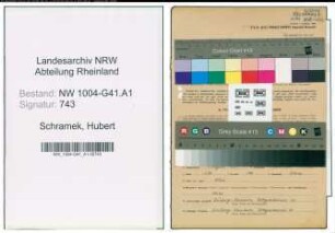 Entnazifizierung Hubert Schramek , geb. 07.08.1920 (Hilfsarbeiter)