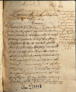 Logica maior Aristotelico-Thomistica - BSB Clm 27849 b
