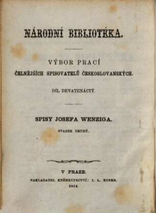 Sebrané spisy, 2. Básně. Úvahy o českých spisech a spisovatelich