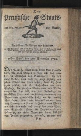 36stes Stück, den 8ten September 1798