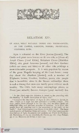Relation XV