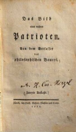 Das Bild eines wahren Patrioten