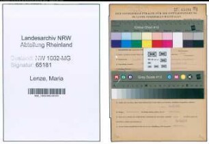 Entnazifizierung Maria Lenze , geb. 04.05.1917 (Sekretaerin)