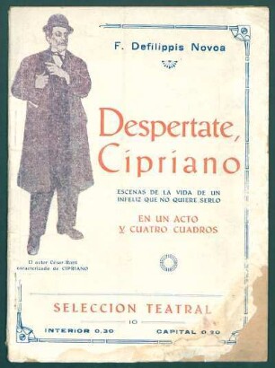 El actor César Ratti caracterizado de Cipriano - [Fotografía]