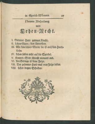 Neunte Abtheilung vom Lehen-Recht.