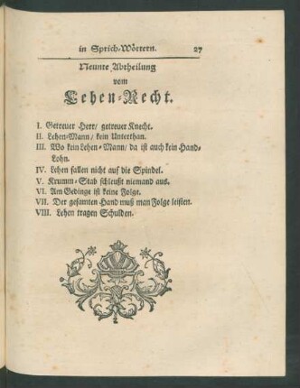 Neunte Abtheilung vom Lehen-Recht.