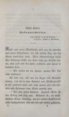 Erstes Kapitel. Bekanntschaften