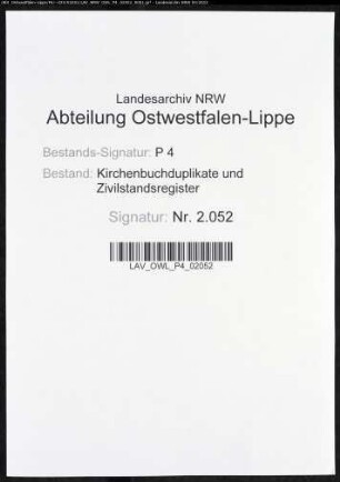 Kirchenbuchduplikate der evangelisch-reformierten Gemeinde (GHT 1844-1847). (Gemeinde: Altena, evangelisch-reformierte Gemeinde)